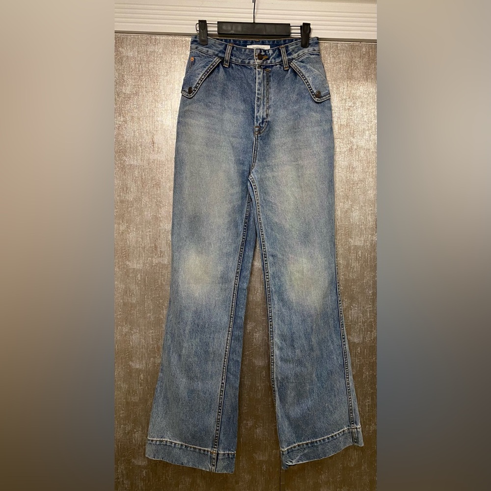 Zimmermann high rise wide leg jeans, size27